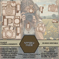APPAREIL PHOTO - EMBELLISSEMENTS  découpés et gravés au laser sur bois véritable