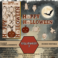 HALLOWEEN 2 - EMBELLISSEMENTS  découpés et gravés au laser sur bois véritable