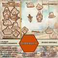 THANKGIVING - EMBELLISSEMENTS découpés et gravés sur bois véritable