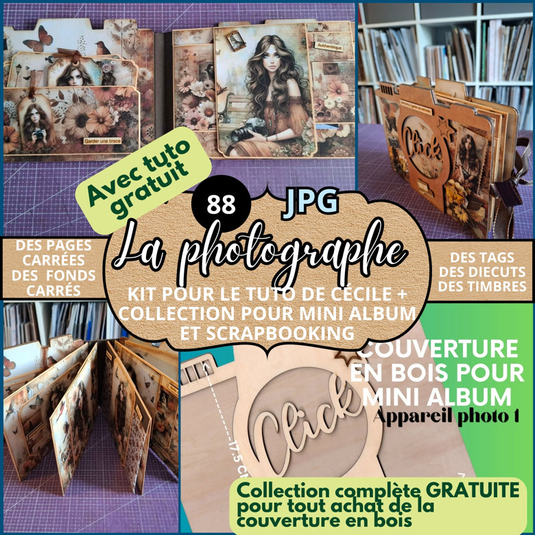Couverture en bois pour Mini Album