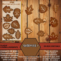 AUTOMNE - EMBELLISSEMENTS découpés et gravé sur bois véritable