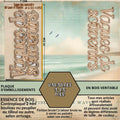 Embellishment AU FIL DES FEUILLES - SUBJECTS cut and engraved on real wood