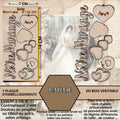 MARIAGES - EMBELLISSEMENTS  découpés et gravés au laser sur bois véritable