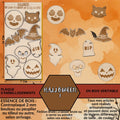 HALLOWEEN - EMBELLISSEMENTS découpés et gravés sur bois véritable