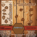 AUTOMNE - EMBELLISSEMENTS découpés et gravés  au laser sur bois véritable