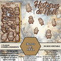 GNOMES DE NOEL - EMBELLISSEMENTS  découpés et gravés au laser sur bois véritable