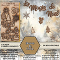 GNOMES DE NOEL - EMBELLISSEMENTS  découpés et gravés au laser sur bois véritable