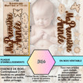 BÉBÉ - EMBELLISSEMENTS  découpés et gravés au laser sur bois véritable